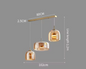 Moderne LED Glazen Hanglamp – Rookgrijs & Amber, 3 Maten