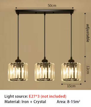 Luxe Kristallen LED Hanglamp – Moderne Plafondlamp voor Woonkamer & Eetkamer
