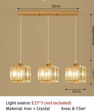 Luxe Kristallen LED Hanglamp – Moderne Plafondlamp voor Woonkamer & Eetkamer