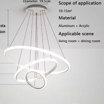 Moderne LED Kroonluchter – Luxe Cirkel Hanglamp voor Woonkamer & Eettafel