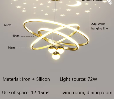 Moderne LED Kroonluchter – Luxe Cirkel Hanglamp voor Woonkamer & Eettafel