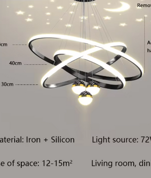 Moderne LED Kroonluchter – Luxe Cirkel Hanglamp voor Woonkamer & Eettafel