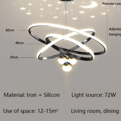 Moderne LED Kroonluchter – Luxe Cirkel Hanglamp voor Woonkamer & Eettafel