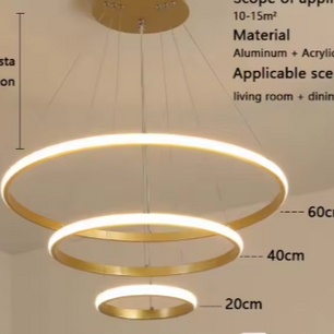Moderne LED Kroonluchter – Luxe Cirkel Hanglamp voor Woonkamer & Eettafel