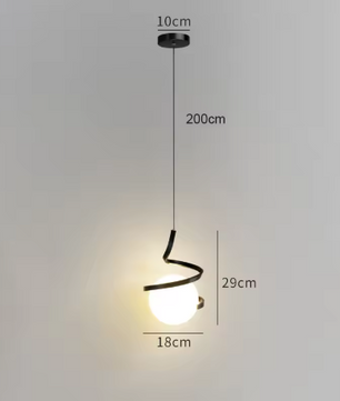 Nordic Glazen Hanglamp – Moderne LED Binnenverlichting, 3 Lichtkleuren