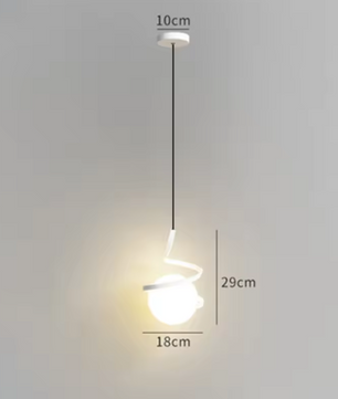 Nordic Glazen Hanglamp – Moderne LED Binnenverlichting, 3 Lichtkleuren