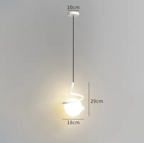 Nordic Glazen Hanglamp – Moderne LED Binnenverlichting, 3 Lichtkleuren