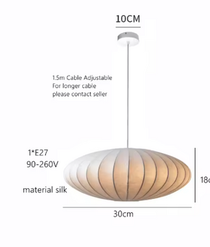 Nordic Wabi Sabi Satijnen Hanglamp – Moderne LED Kroonluchter met E27 Fitting