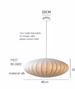 Nordic Wabi Sabi Satijnen Hanglamp – Moderne LED Kroonluchter met E27 Fitting
