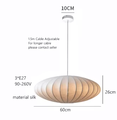 Nordic Wabi Sabi Satijnen Hanglamp – Moderne LED Kroonluchter met E27 Fitting