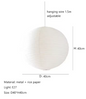Japanse Rijstpapieren Hanglamp – Wabi Sabi Design – Ronde Papierlamp met E27 Fitting – Zen & Scandinavische Sfeerverlichting voor Woonkamer en Slaapkamer