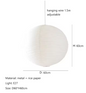 Japanse Rijstpapieren Hanglamp – Wabi Sabi Design – Ronde Papierlamp met E27 Fitting – Zen & Scandinavische Sfeerverlichting voor Woonkamer en Slaapkamer