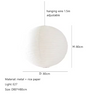 Japanse Rijstpapieren Hanglamp – Wabi Sabi Design – Ronde Papierlamp met E27 Fitting – Zen & Scandinavische Sfeerverlichting voor Woonkamer en Slaapkamer