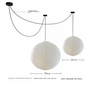 Japanse Rijstpapieren Hanglamp – Wabi Sabi Design – Ronde Papierlamp met E27 Fitting – Zen & Scandinavische Sfeerverlichting voor Woonkamer en Slaapkamer