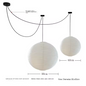 Japanse Rijstpapieren Hanglamp – Wabi Sabi Design – Ronde Papierlamp met E27 Fitting – Zen & Scandinavische Sfeerverlichting voor Woonkamer en Slaapkamer