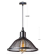Vintage Retro Zwarte Hanglamp – Industriële Net-Cage Stijl, E27 LED Armatuur