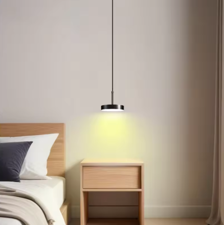 Nordic Moderne LED Hanglamp – Minimalistisch Design met Gouden Lampenkap