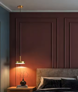 Nordic Moderne LED Hanglamp – Minimalistisch Design met Gouden Lampenkap