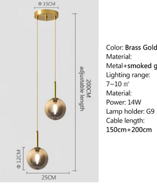 Moderne LED Hanglamp – Scandinavisch Ontwerp met Glazen Bol
