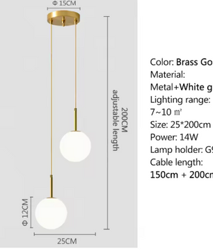 Moderne LED Hanglamp – Scandinavisch Ontwerp met Glazen Bol