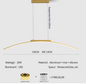 Moderne LED Boog Hanglamp – Eigentijds Design, Verstelbare Helderheid & Energiezuinig