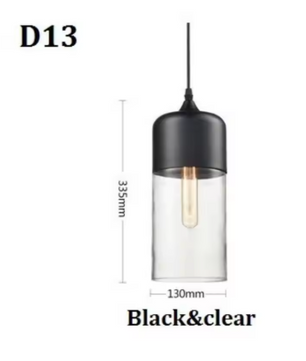 Moderne Nordic LED Hanglamp – Glas & Metaal, Zwart/Wit Design