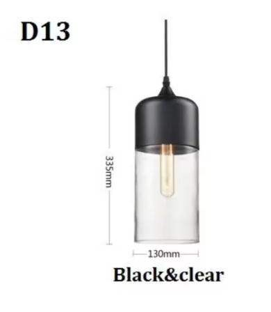 Moderne Nordic LED Hanglamp – Glas & Metaal, Zwart/Wit Design