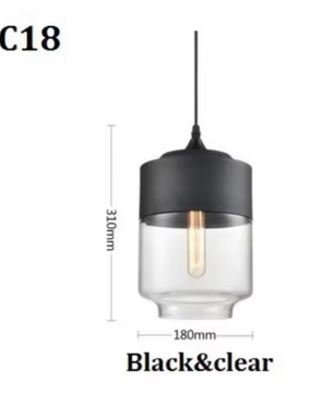 Moderne Nordic LED Hanglamp – Glas & Metaal, Zwart/Wit Design