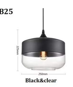 Moderne Nordic LED Hanglamp – Glas & Metaal, Zwart/Wit Design