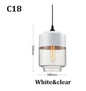 Moderne Nordic LED Hanglamp – Glas & Metaal, Zwart/Wit Design