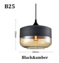 Moderne Nordic LED Hanglamp – Glas & Metaal, Zwart/Wit Design