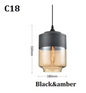 Moderne Nordic LED Hanglamp – Glas & Metaal, Zwart/Wit Design