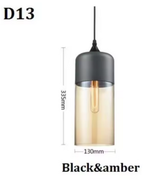 Moderne Nordic LED Hanglamp – Glas & Metaal, Zwart/Wit Design