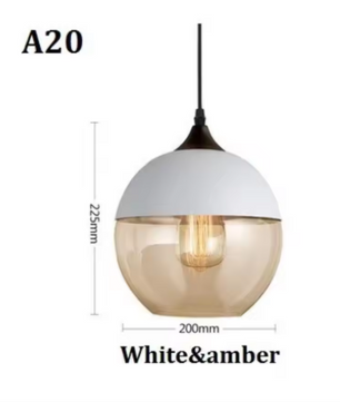Moderne Nordic LED Hanglamp – Glas & Metaal, Zwart/Wit Design