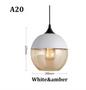 Moderne Nordic LED Hanglamp – Glas & Metaal, Zwart/Wit Design
