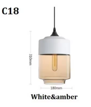 Moderne Nordic LED Hanglamp – Glas & Metaal, Zwart/Wit Design