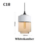 Moderne Nordic LED Hanglamp – Glas & Metaal, Zwart/Wit Design