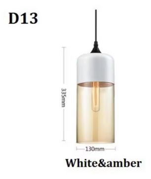 Moderne Nordic LED Hanglamp – Glas & Metaal, Zwart/Wit Design