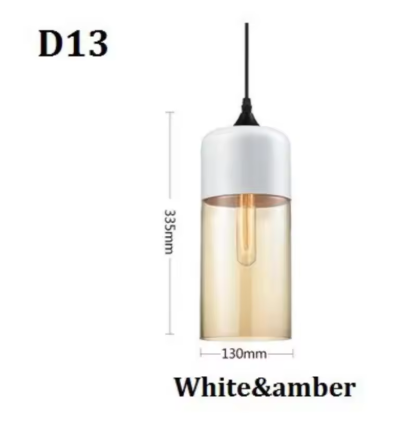 Moderne Nordic LED Hanglamp – Glas & Metaal, Zwart/Wit Design