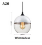 Moderne Nordic LED Hanglamp – Glas & Metaal, Zwart/Wit Design