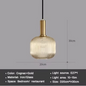 Nordic Glazen Hanglamp – Cognac, Groen, Wit & Rookgrijs, Modern Design