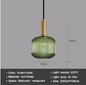 Nordic Glazen Hanglamp – Cognac, Groen, Wit & Rookgrijs, Modern Design