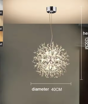Moderne Paardenbloem LED Hanglamp – Acryl Sterrenhemel Design & Vuurbal Effect