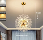 Moderne Paardenbloem LED Hanglamp – Acryl Sterrenhemel Design & Vuurbal Effect