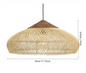 Boheemse Rotan Hanglamp – Handgeweven Rieten Kroonluchter met E27 Fitting, Scandinavisch Design