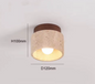 Travertijn Plafondlamp – Moderne Stenen Inbouwlamp voor Hal & Slaapkamer