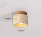 Travertijn Plafondlamp – Moderne Stenen Inbouwlamp voor Hal & Slaapkamer