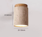 Travertijn Plafondlamp – Moderne Stenen Inbouwlamp voor Hal & Slaapkamer
