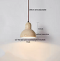 Travertijn Hanglamp – Moderne Grotsteen LED Plafondlamp met Houten Accenten