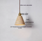 Travertijn Hanglamp – Moderne Grotsteen LED Plafondlamp met Houten Accenten